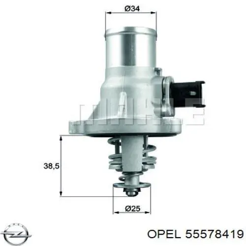 Автомобільний термостат Opel 55578419 ціна, від 1283.96 UAH