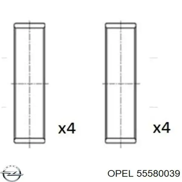 55580039 Opel вкладиші колінвала, шатунні, комплект, стандарт (std)