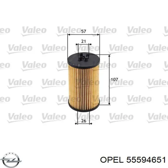Масляний фільтр двигуна Opel 55594651 ціна, від 5.64 USD