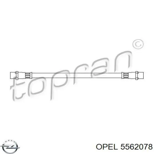 Шланг гальмівний задній 5562078 Opel