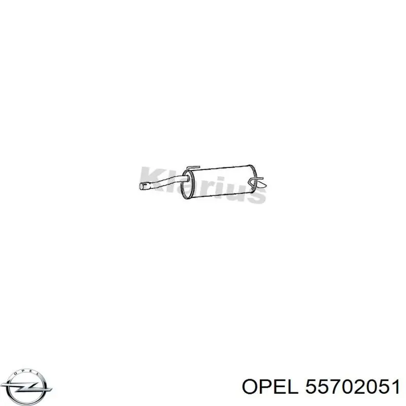 55702051 Opel Глушник, задня частина