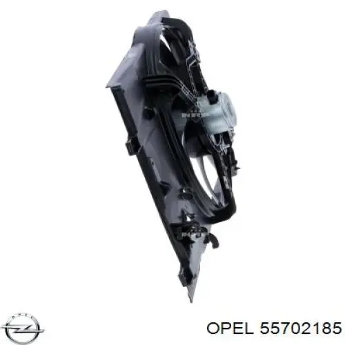 55702185 Opel дифузор радіатора охолодження, в зборі з двигуном і крильчаткою