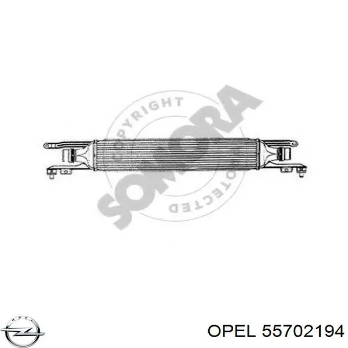 Купити 55702194 Opel Радіатор интеркуллера