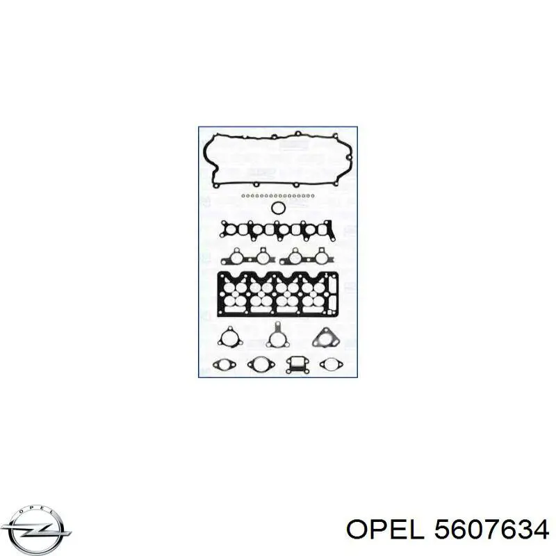 5607634 Opel прокладка головки блока циліндрів (гбц)