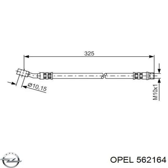 Шланг гальмівний передній 562164 Opel