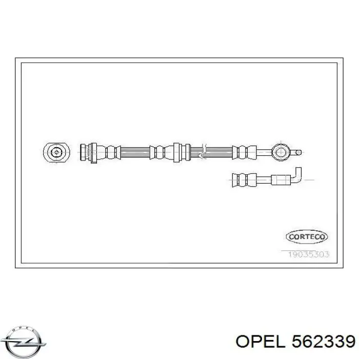 Шланг гальмівний передній 562339 Opel