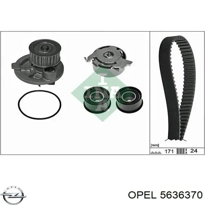 Зубчастий ремінь Opel 5636370 ціна, від 1011.0 UAH