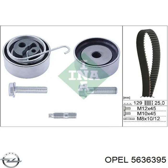 5636395 Opel ролик ременя грм, паразитний