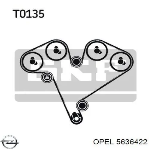 5636422 Opel ролик ременя грм, паразитний