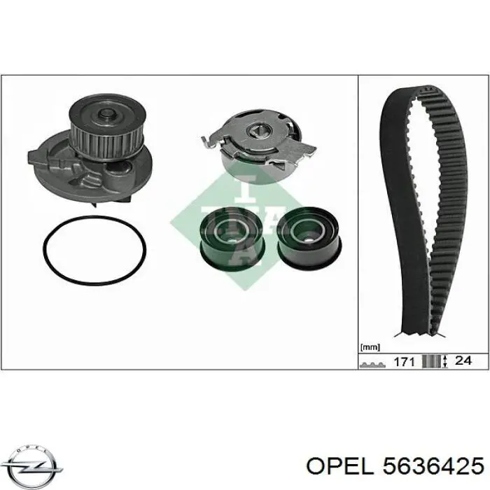 5636425 Opel ролик ременя грм, паразитний