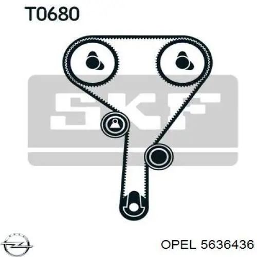 Ремінь ГРМ 5636436 Opel