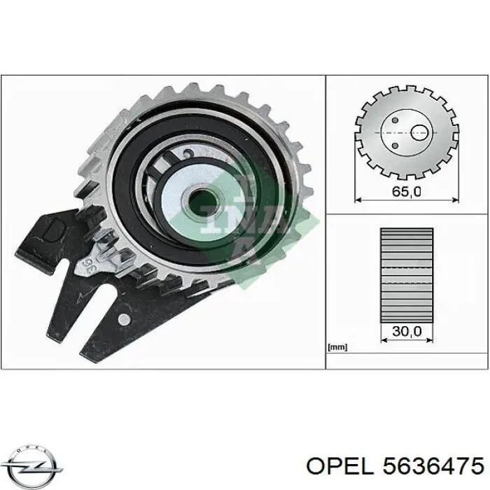 5636475 Opel ролик натягувача ременя грм