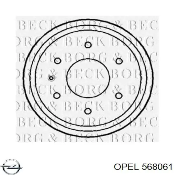 Барабан гальмівний задній Opel 568061 ціна, від 43.72 USD