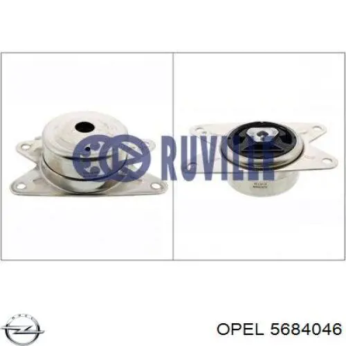 Подушка (опора) двигуна, ліва 5684046 Opel
