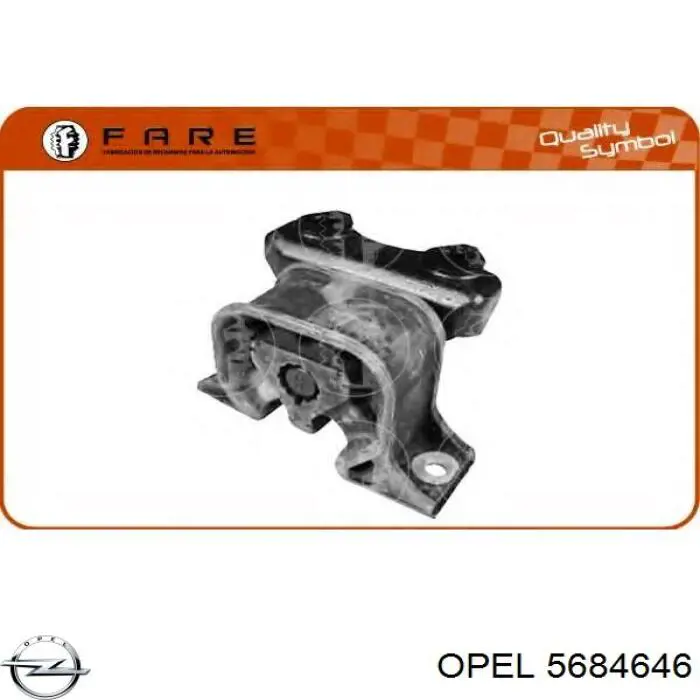 5684646 Opel подушка (опора двигуна, права)
