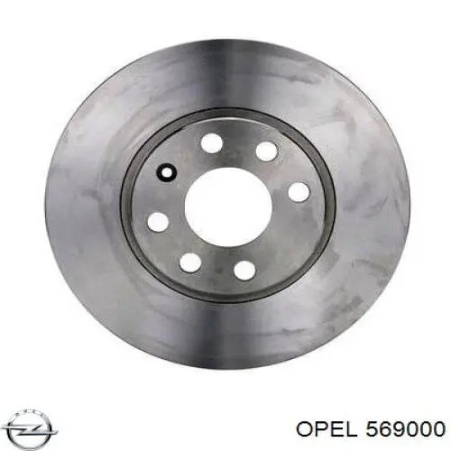 569000 Opel диск гальмівний передній
