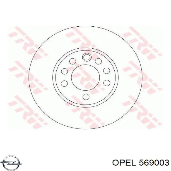 Гальмівні диски передні 569003 Opel