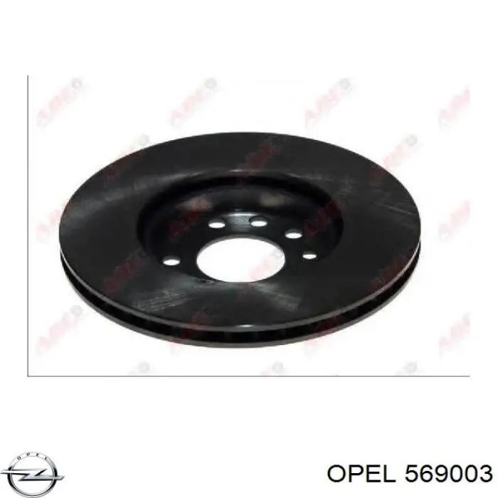 569003 Opel диск гальмівний передній