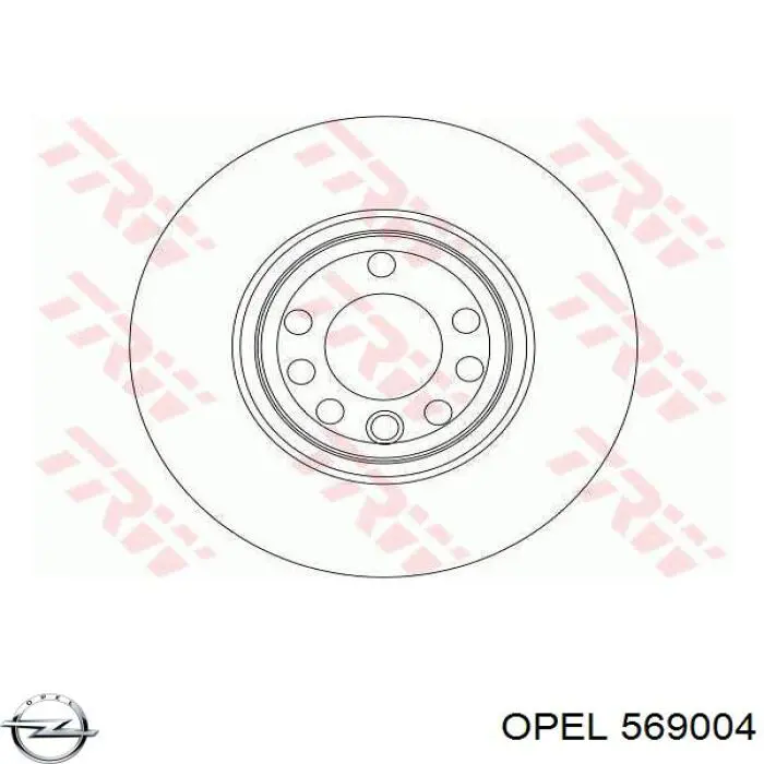Гальмівні диски передні 569004 Opel