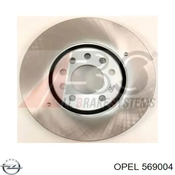 569004 Opel диск гальмівний передній