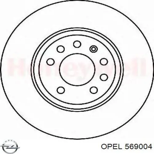 Купити 569004 Opel Ротор гальмівний