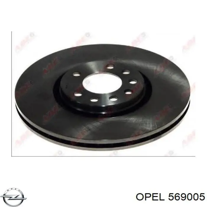 569005 Opel диск гальмівний передній