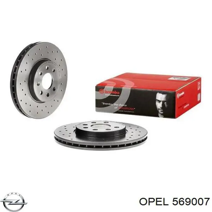 Гальмівні диски передні 569007 Opel