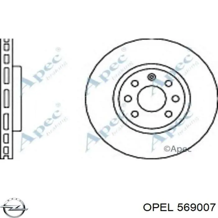 Купити 569007 Opel Ротор гальмівний