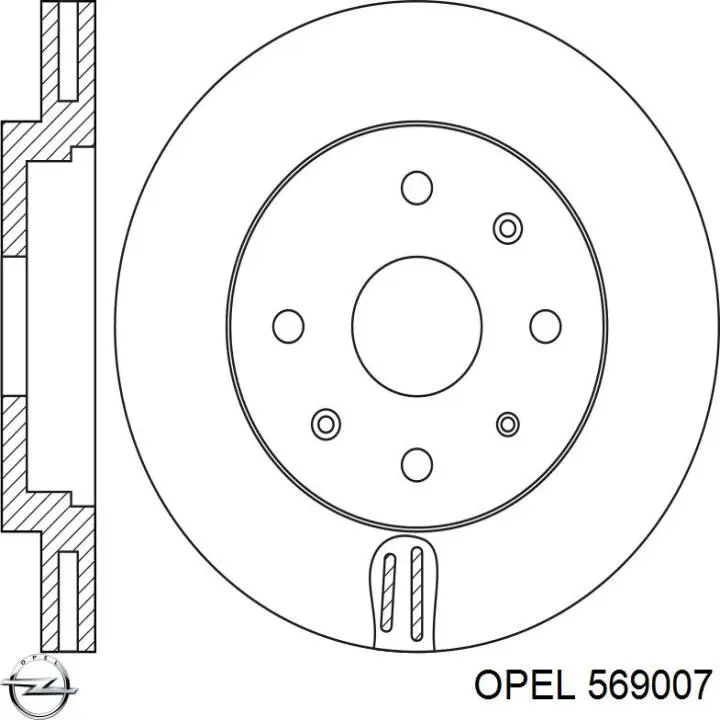 Диск гальмівний передній Opel 569007