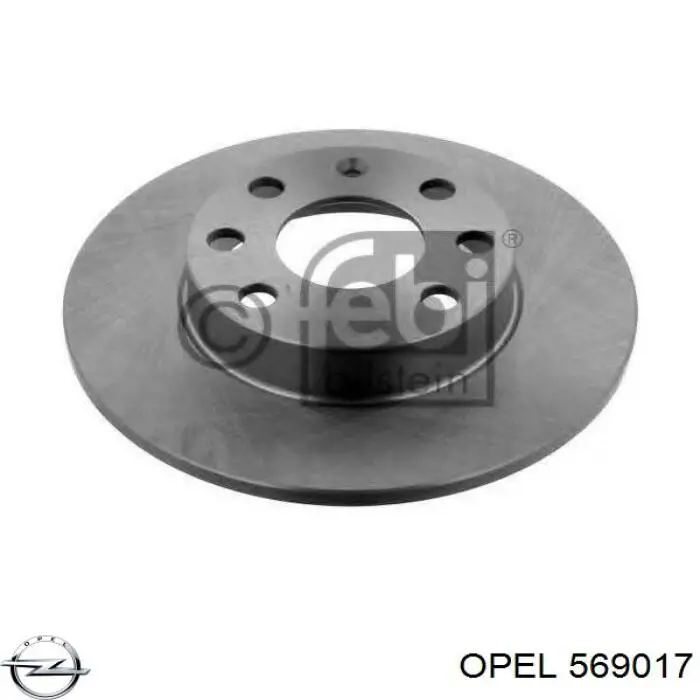 569017 Opel диск гальмівний передній