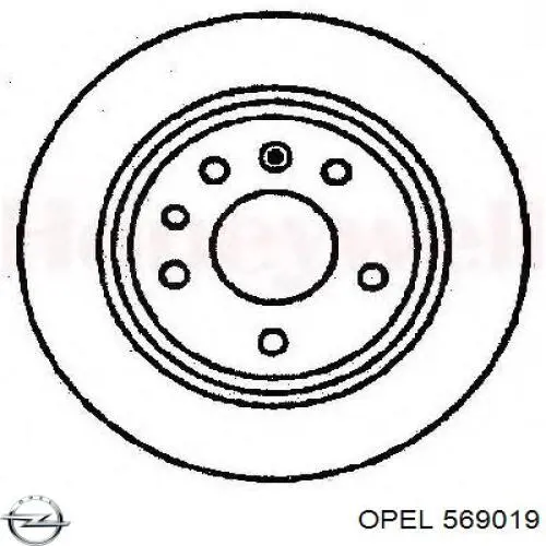 Диск переднього гальма Opel 569019 ціна, від 33.96 USD