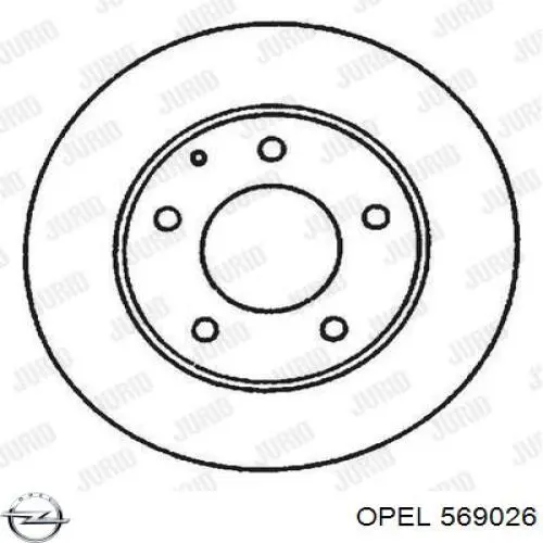 Гальмівні диски передні 569026 Opel