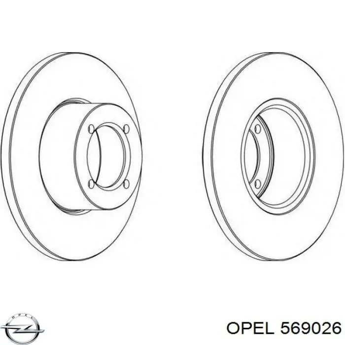Купити 569026 Opel Ротор гальмівний