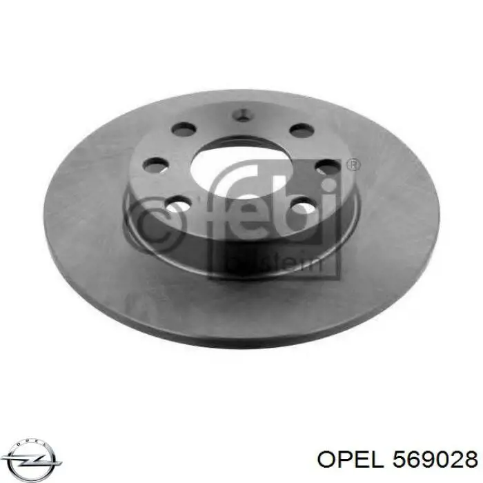 569028 Opel диск гальмівний передній