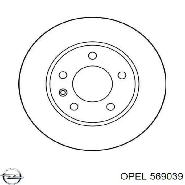 569039 Opel Гальмо дискове переднє