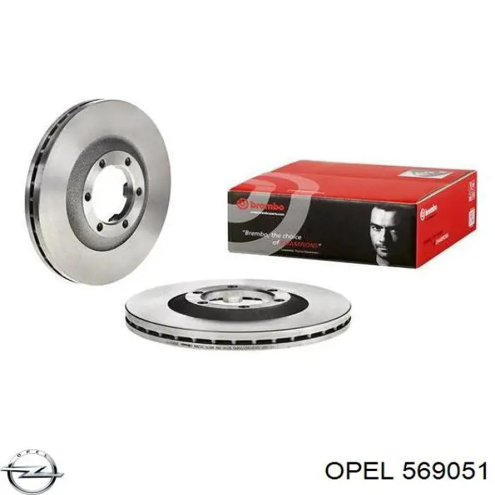 569051 Opel диск гальмівний передній