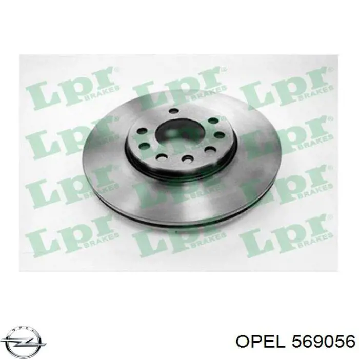 Гальмівні диски передні 569056 Opel