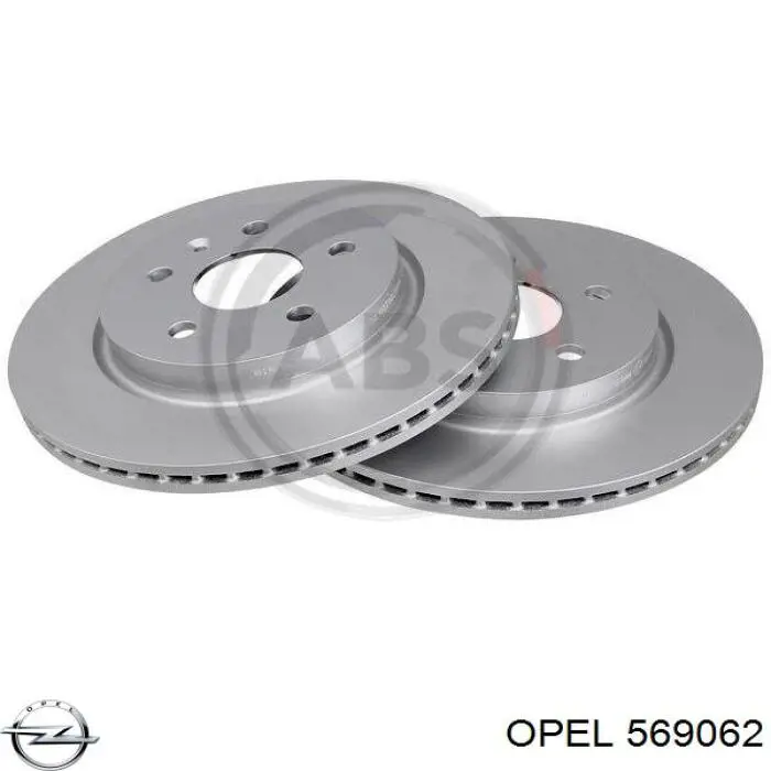 569062 Opel диск гальмівний задній