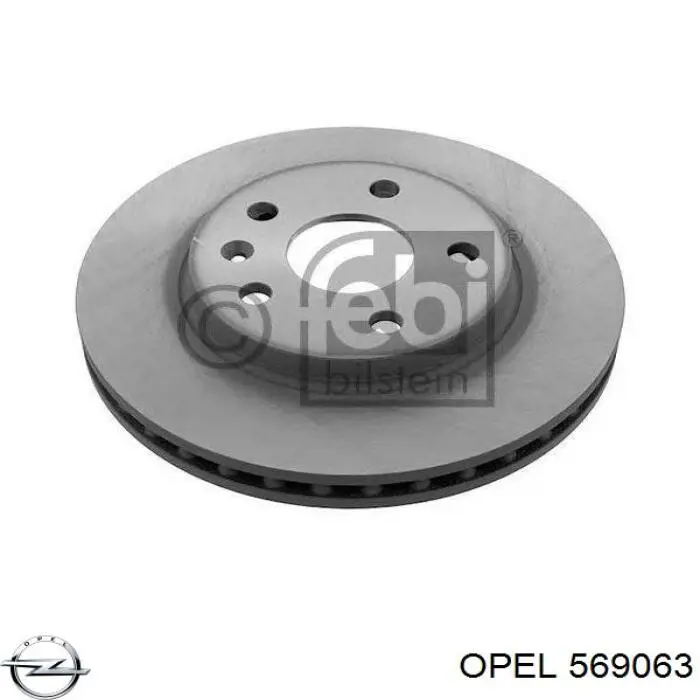 569063 Opel диск гальмівний передній