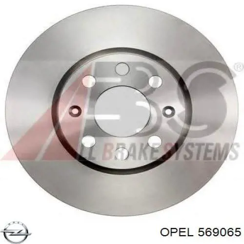 Диск переднього гальма Opel 569065 ціна, від 98.86 USD