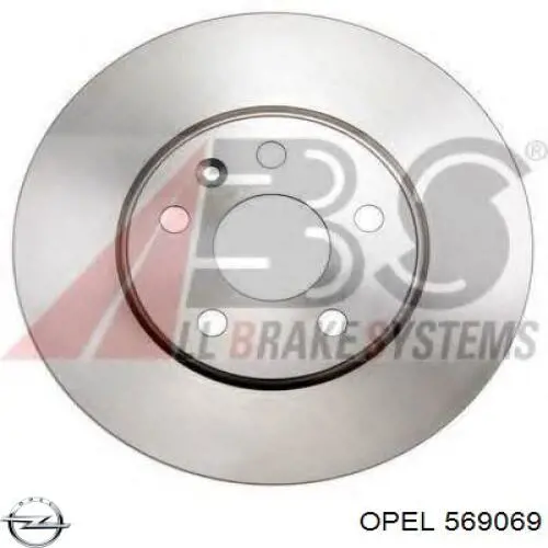 569069 Opel Диск тормозной передний (Колесный диск 15")