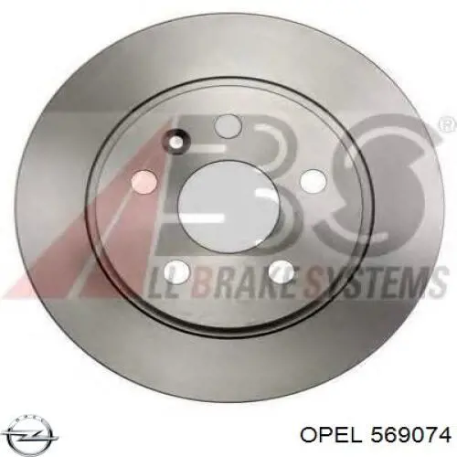 569074 Opel диск гальмівний задній