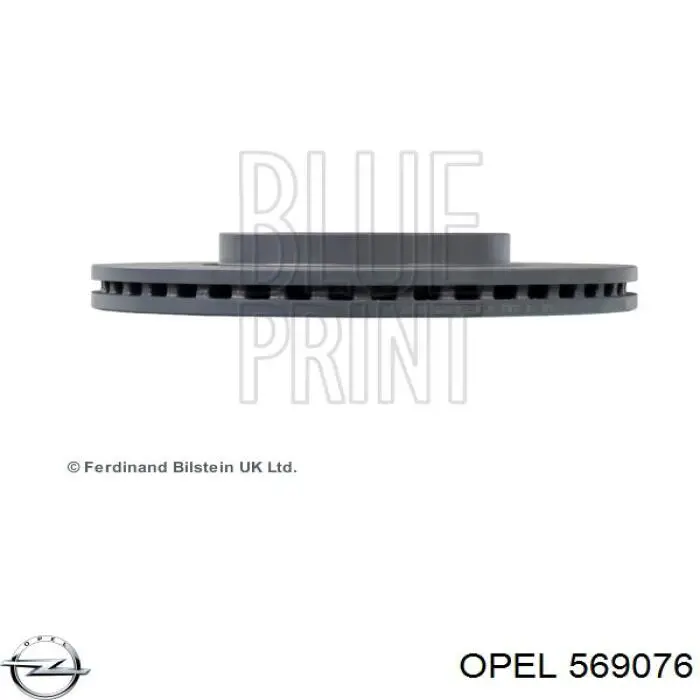 Диск переднього гальма Opel 569076 ціна, від 56.76 USD