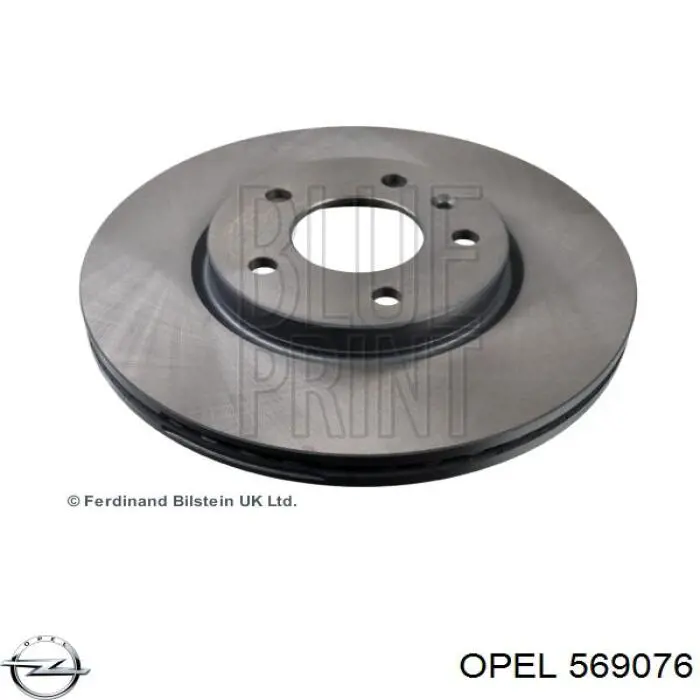 Диск переднього гальма Opel 569076 ціна, від 56.76 USD