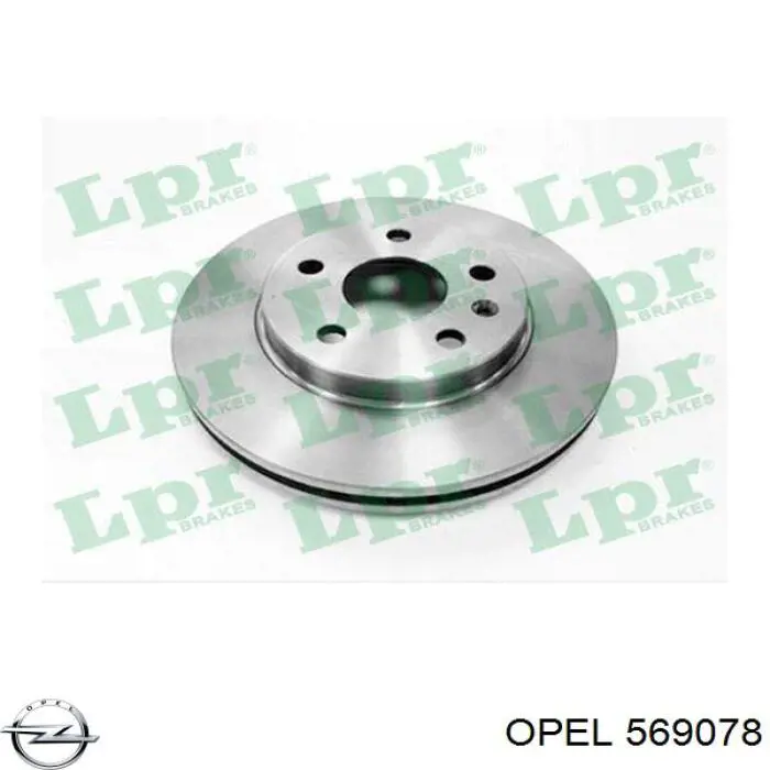 Диск переднього гальма Opel 569078 ціна, від 59.74 USD