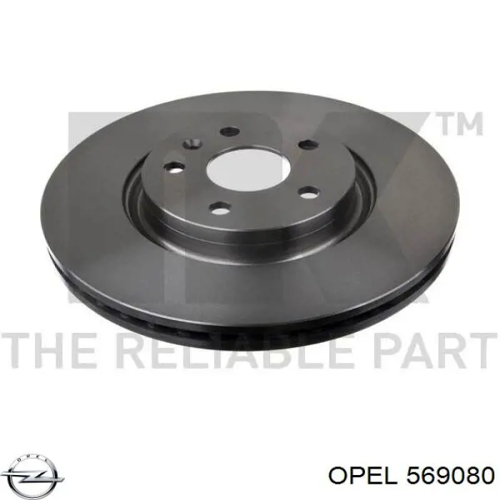Гальмівні диски передні 569080 Opel