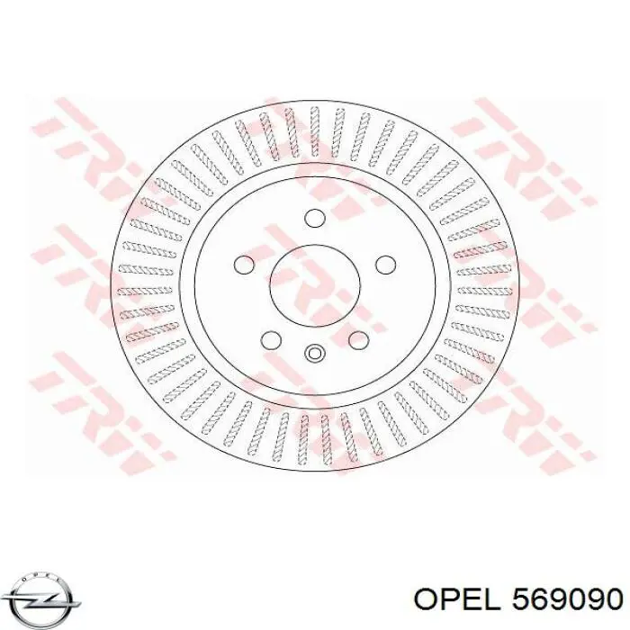 Диск гальмівний задній 569090 Opel