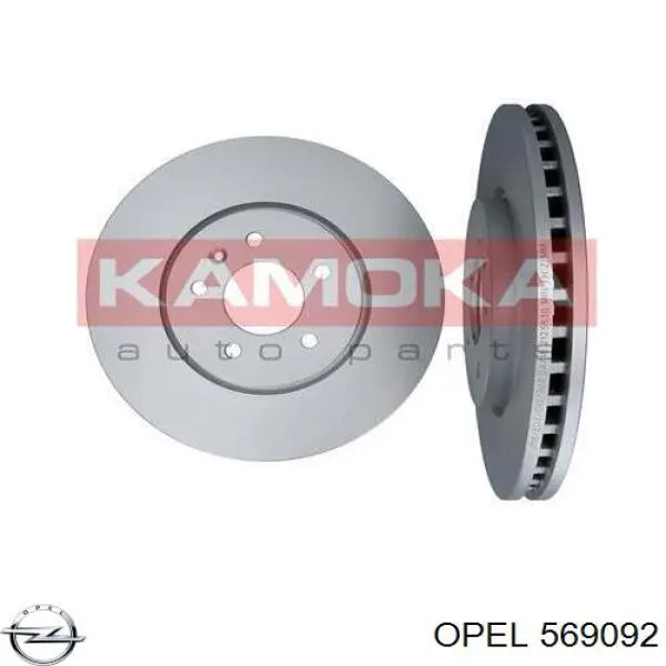569092 Opel диск гальмівний передній