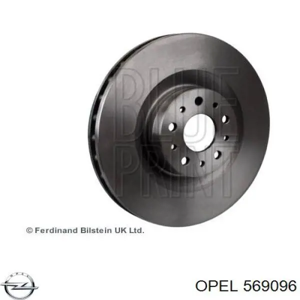 569096 Opel диск гальмівний передній