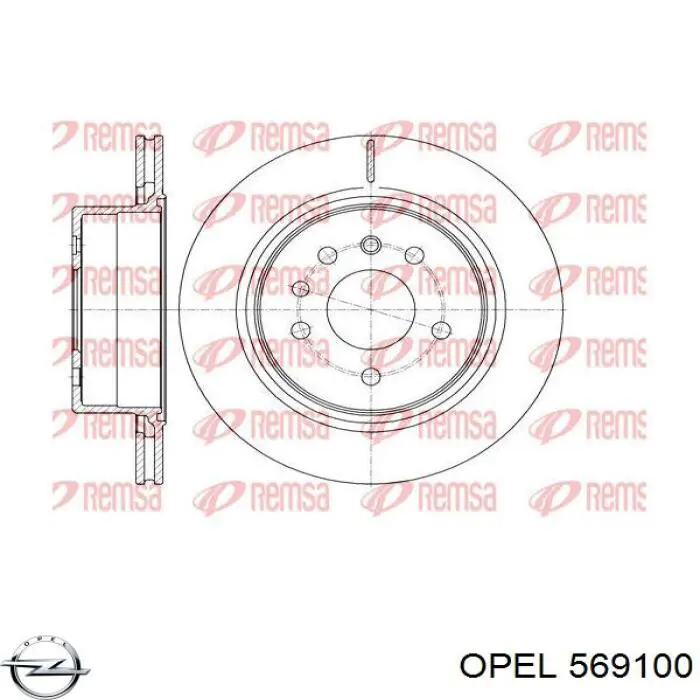 Задні дискові гальма Opel 569100 ціна, від 35.73 USD